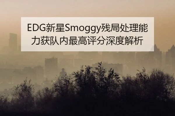 EDG新星Smoggy残局处理能力获队内最高评分深度解析